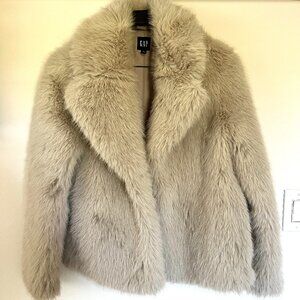 Gap Faux Fur Jacket in Mink / Light Beige size SMALL